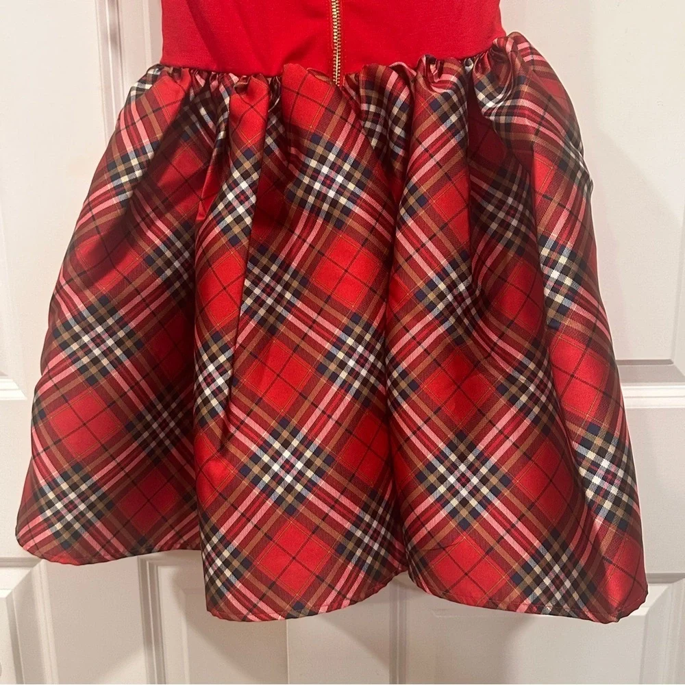 H&M Red Plaid Formal Kids Dress